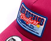 Kšiltovka New Era - MLB City Patch 9FORTY Trucker - LA Dodgers - Burgundy