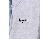 Mikina Karl Kani Chest Signature Essential Os Zip Hoodie ash grey