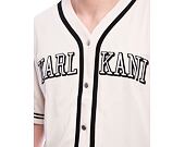 Dres Karl Kani - College Baseballshirt off - white/black