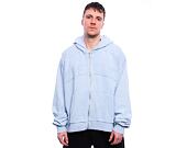 Mikina Karl Kani - College Heavy Crop Zip Hoodie - light blue