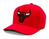 Kšiltovka Mitchell & Ness - Chicago Bulls - Kicking Wool Pro Strapback - Red