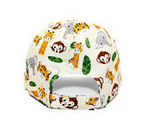 Dětská Kšiltovka New Era - Branded Safari AOP 9FORTY - Stone / White