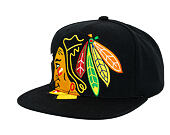 Kšiltovka Mitchell & Ness - NHL Big Time Snapback - Chicago Blackhawks - Black