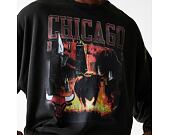 Mikina New Era - NBA Washed Graphic Crewneck - Chicago Bulls - Black