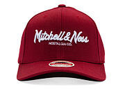 Mitchell & Ness Pinscript Redline Snapback Branded Burgundy / White Cap