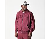 Sweatshirt New Era - Branded Washed Full-Zip Hoody - Burgundy
