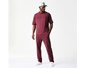 Pants New Era - Branded Washed Straight Sweatpants - Burgundy