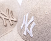 Cap New Era - MLB Melton Wool 9FORTY - NY Yankees - Stone / White