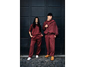 Pants New Era - Branded Washed Straight Sweatpants - Burgundy
