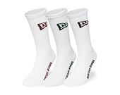 Socks New Era - Flag Crew Socks 3pk - White