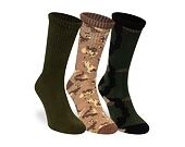 Socks New Era - Camo Crew Socks 3pk - Olive