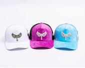 Kšiltovka Reflection Luxury Velvet Rhinostones Baby Blue