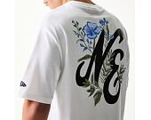 Tee New Era - Floral Graphic Oversized Tee - White