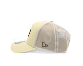 Cap New Era - Branded Denim Leather Patch 9FORTY A-Frame Trucker - Camel