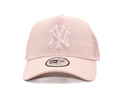 Cap New Era - MLB Outline 9FORTY A-Frame Trucker - NY Yankees - Pink Rouge / White