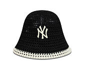 Womens Bucket Hat New Era - MLB Explorer Bucket Explorer Bucket - NY Yankees - Black / White