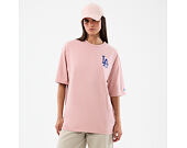 Tee New Era - MLB Cap Graphic Oversized Tee - LA Dodgers - Pink Rouge