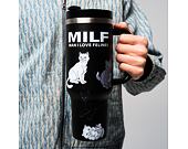 Bottle Rip N Dip - Man I Love Felines Big Ol Cup Tumbler Black