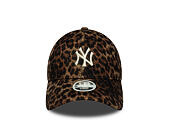 Womens Cap New Era - MLB Cosy Leopard 9FORTY - NY Yankees - Deep Auburn / Black