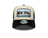 Cap New Era - Branded Licence Plate 9FORTY A-Frame Trucker - Black / Stone