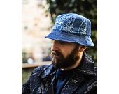 Bucket Hat Kangol - Denim Mashup Bucket - Black Trompe L'Oeil