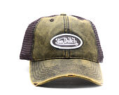 Cap Von Dutch - Coated Cotton Oval Patch Baseball - Olive / Plum