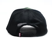 Cap Von Dutch - Bi-Material Visor Oval Patch Trucker - Green / Navy / Burgundy