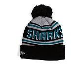 Beanie New Era - NHL Evergreen Wordmark Pom Medium Knit - San Jose Sharks - Team Color