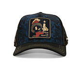 Cap Capslab - Looney Tunes Trucker - Marvin the Martian Print - Navy / Black