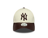 Womens Cap New Era - MLB Fabric Mix 9FORTY M-CROWN - NY Yankees - Cream / Brown
