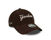 Womens Cap New Era - MLB Cord Script 9TWENTY - NY Yankees - Chestnut Brown / Stone