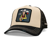 Cap Capslab - Lucky Luke Trucker - Gun Twirl Distressed Patch - Cream / Black