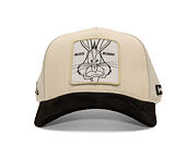 Cap Capslab - Looney Tunes Trucker - Bugs Bunny Line Art Suede Visor - Off White / Black