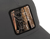Cap Capslab - Rick & Morty Trucker - Metallic Chrome Plate - Black / Silver