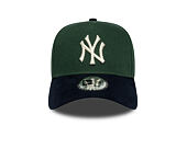 Cap New Era - MLB Suede Visor 9FORTY A-Frame - NY Yankees - Cilantro Green / Navy