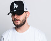 New Era 9FORTY Clean Trucker Los Angeles Dodgers Snapback Black / Optic White Cap