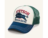 Stetson Trucker Cap Great Plains 7751152 Geen/Stone/Blue