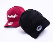 Mitchell & Ness Blk/Blk Logo Classic Red Branded Black Cap