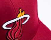 Mitchell & Ness Team Ground 2.0 Snapback Miami Heat Maroon Cap