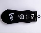 New Era Flag Invisible 3Pack Black Socks