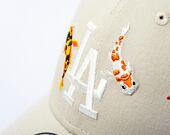 Kšiltovka New Era 9FORTY MLB Koi Fish Los Angeles Dodgers Stone / Optic White