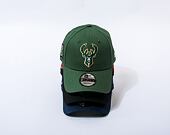 Kšiltovka New Era 9FORTY NBA Team Side Patch Milwaukee Bucks Mountain Pine Green / Black