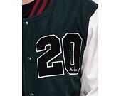 Bunda New Era Lifestyle Varsity Jacket Dark Green / Off White