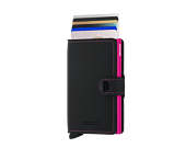 Peněženka Secrid Miniwallet Matte Black & Fuchsia