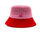 Klobouk Kangol - Double Mesh Lahinch - Peony Pink/Scarlet