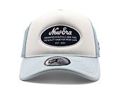 Kšiltovka New Era - Branded Oval Foam Patch 9FORTY Trucker - White / Blue