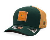 Kšiltovka New Era - MLB Debossed 9SEVENTY Stretch-Snap - Oakland Athletics - Green / Brown