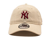 Kšiltovka New Era - MLB Linen 9TWENTY - NY Yankees - Stone / Cherry