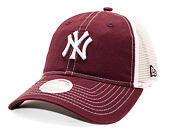 Dámská Kšiltovka New Era - MLB Washed & Mesh 9TWENTY - NY Yankees - Burgundy