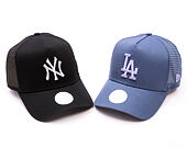 Dámská Kšiltovka New Era - MLB League Essential 9FORTY Trucker - LA Dodgers - Muted Indigo / Lavende